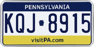 PA license plate KQJ8915