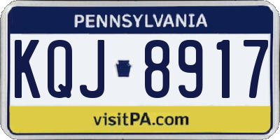 PA license plate KQJ8917
