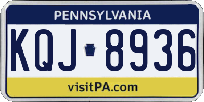 PA license plate KQJ8936