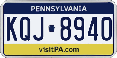 PA license plate KQJ8940