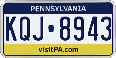 PA license plate KQJ8943