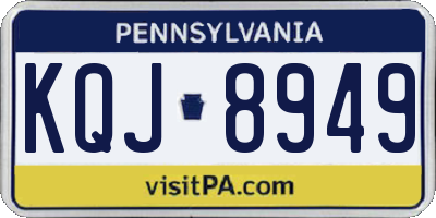 PA license plate KQJ8949