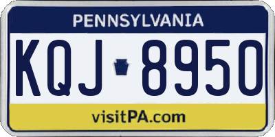 PA license plate KQJ8950