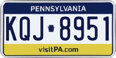 PA license plate KQJ8951