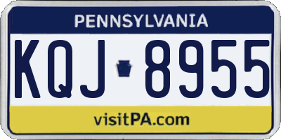 PA license plate KQJ8955