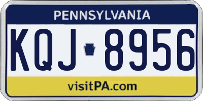 PA license plate KQJ8956