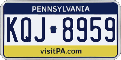 PA license plate KQJ8959