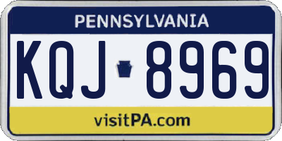 PA license plate KQJ8969