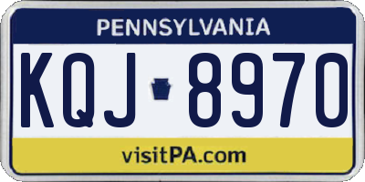 PA license plate KQJ8970