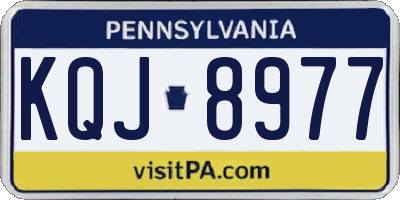 PA license plate KQJ8977