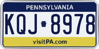 PA license plate KQJ8978