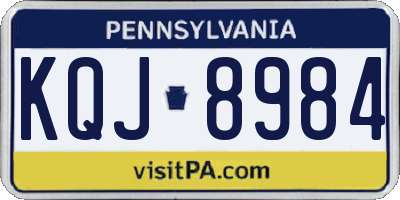PA license plate KQJ8984