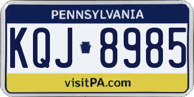 PA license plate KQJ8985