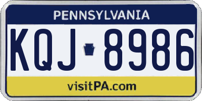 PA license plate KQJ8986