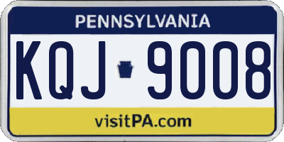 PA license plate KQJ9008
