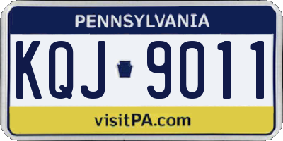 PA license plate KQJ9011