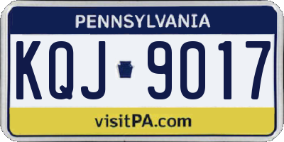 PA license plate KQJ9017
