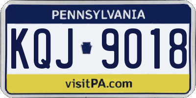 PA license plate KQJ9018