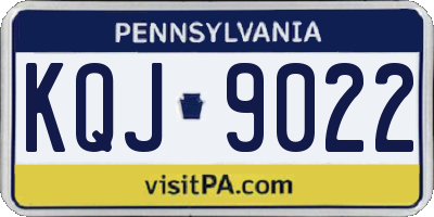 PA license plate KQJ9022