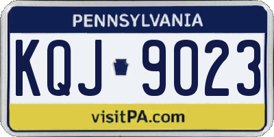 PA license plate KQJ9023