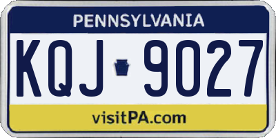 PA license plate KQJ9027