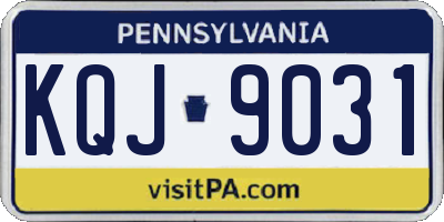 PA license plate KQJ9031