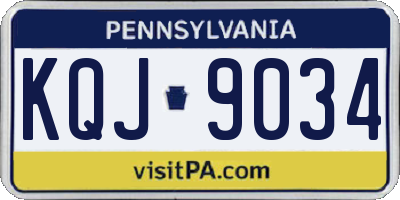 PA license plate KQJ9034