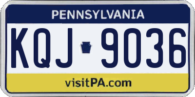 PA license plate KQJ9036