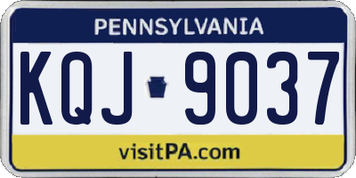 PA license plate KQJ9037