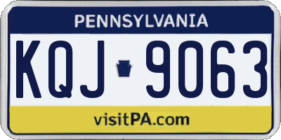 PA license plate KQJ9063