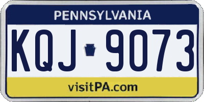 PA license plate KQJ9073