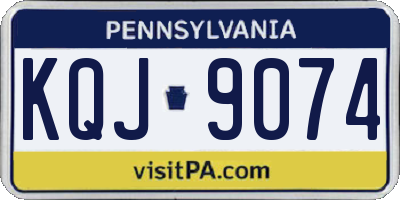 PA license plate KQJ9074