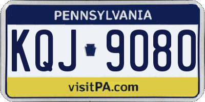 PA license plate KQJ9080