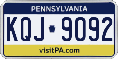 PA license plate KQJ9092