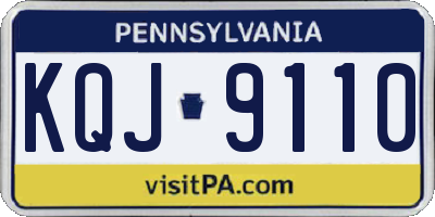 PA license plate KQJ9110