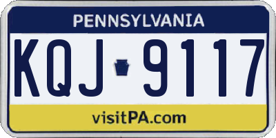 PA license plate KQJ9117