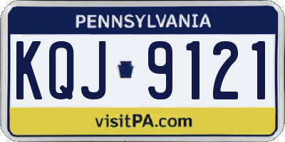 PA license plate KQJ9121
