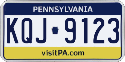 PA license plate KQJ9123