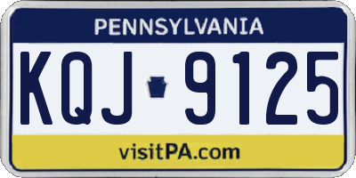 PA license plate KQJ9125