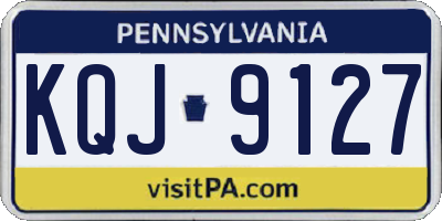 PA license plate KQJ9127