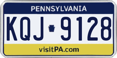 PA license plate KQJ9128