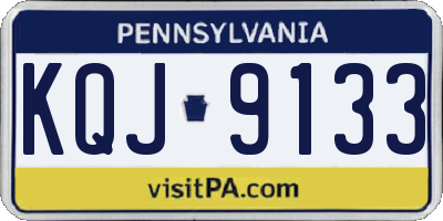 PA license plate KQJ9133