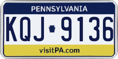 PA license plate KQJ9136