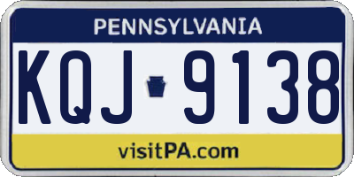 PA license plate KQJ9138