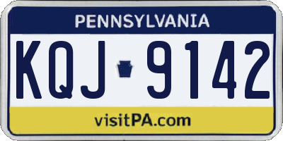 PA license plate KQJ9142