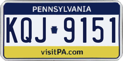 PA license plate KQJ9151