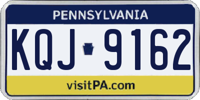 PA license plate KQJ9162
