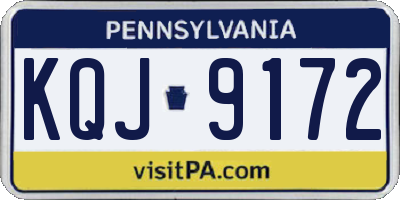 PA license plate KQJ9172
