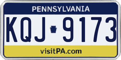 PA license plate KQJ9173