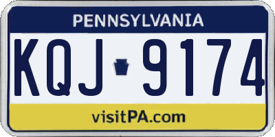 PA license plate KQJ9174
